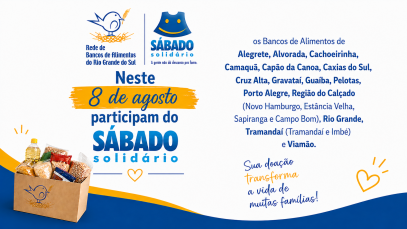 Sábado Solidário mobiliza 25 cidades em agosto no Rio Grande do Sul