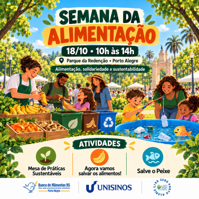 Banco de Alimentos RS, Unisinos e Movimento Lixo Zero levam à Redenção um convite para cuidar da comida e do planeta