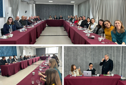 Bancos Sociais da FIERGS e Banco de Alimentos são apresentados em reunião almoço da ACIGRA