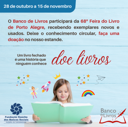 Banco de Livros recebe doações na 68ª Feira do Livro de Porto Alegre